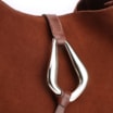 Bolsa Hobo Fivela Couro Camurça Marrom - imagem 7