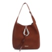 Bolsa Hobo Fivela Couro Camurça Marrom - imagem 1