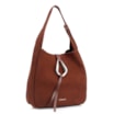 Bolsa Hobo Fivela Couro Camurça Marrom - imagem 2