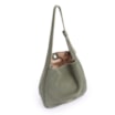 Bolsa Hobo Fivela Couro Camurça Verde - imagem 4