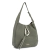 Bolsa Hobo Fivela Couro Camurça Verde - imagem 2