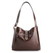 Bolsa Hobo Fivela Couro Croco Marrom - imagem 1