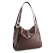 Bolsa Hobo Fivela Couro Croco Marrom - imagem 2