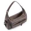 Bolsa Hobo Fivela Couro Estonado Marrom - imagem 4