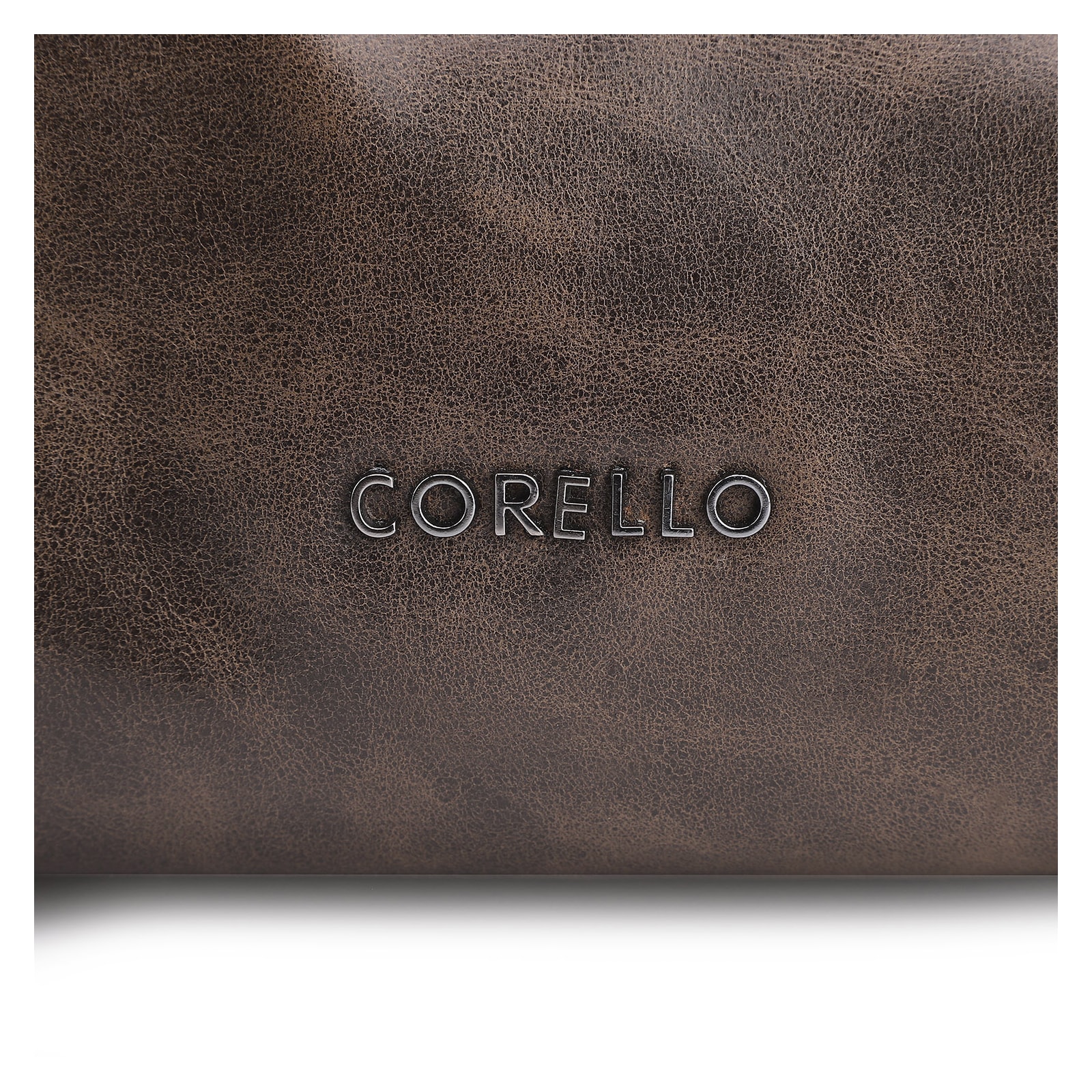 Bolsa Hobo Fivela Couro Estonado Marrom