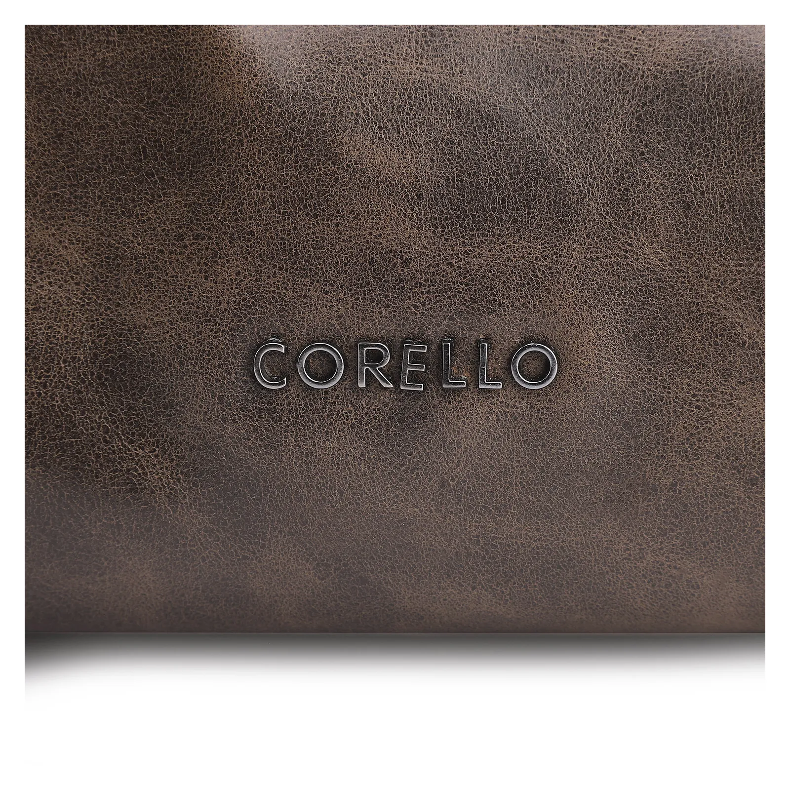 Bolsa Hobo Fivela Couro Estonado Marrom