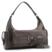 Bolsa Hobo Fivela Couro Estonado Marrom - imagem 2