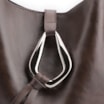 Bolsa Hobo Fivela Couro Estonado Marrom - imagem 5