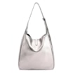 Bolsa Hobo Fivela Couro Estonado Prata - imagem 3