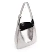 Bolsa Hobo Fivela Couro Estonado Prata - imagem 4