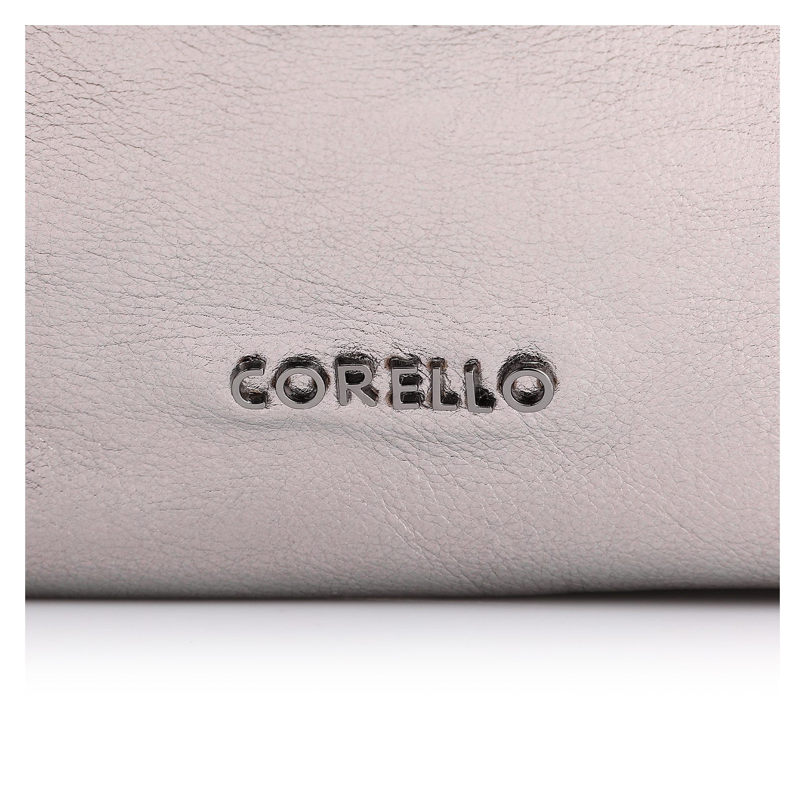 Bolsa Hobo Fivela Couro Estonado Prata