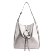Bolsa Hobo Fivela Couro Estonado Prata - imagem 1