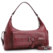 Bolsa Hobo Fivela Couro Estonado Vermelho - imagem 3
