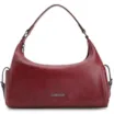 Bolsa Hobo Fivela Couro Estonado Vermelho - imagem 4
