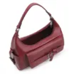 Bolsa Hobo Fivela Couro Estonado Vermelho - imagem 5