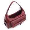 Bolsa Hobo Fivela Couro Estonado Vermelho - imagem 5