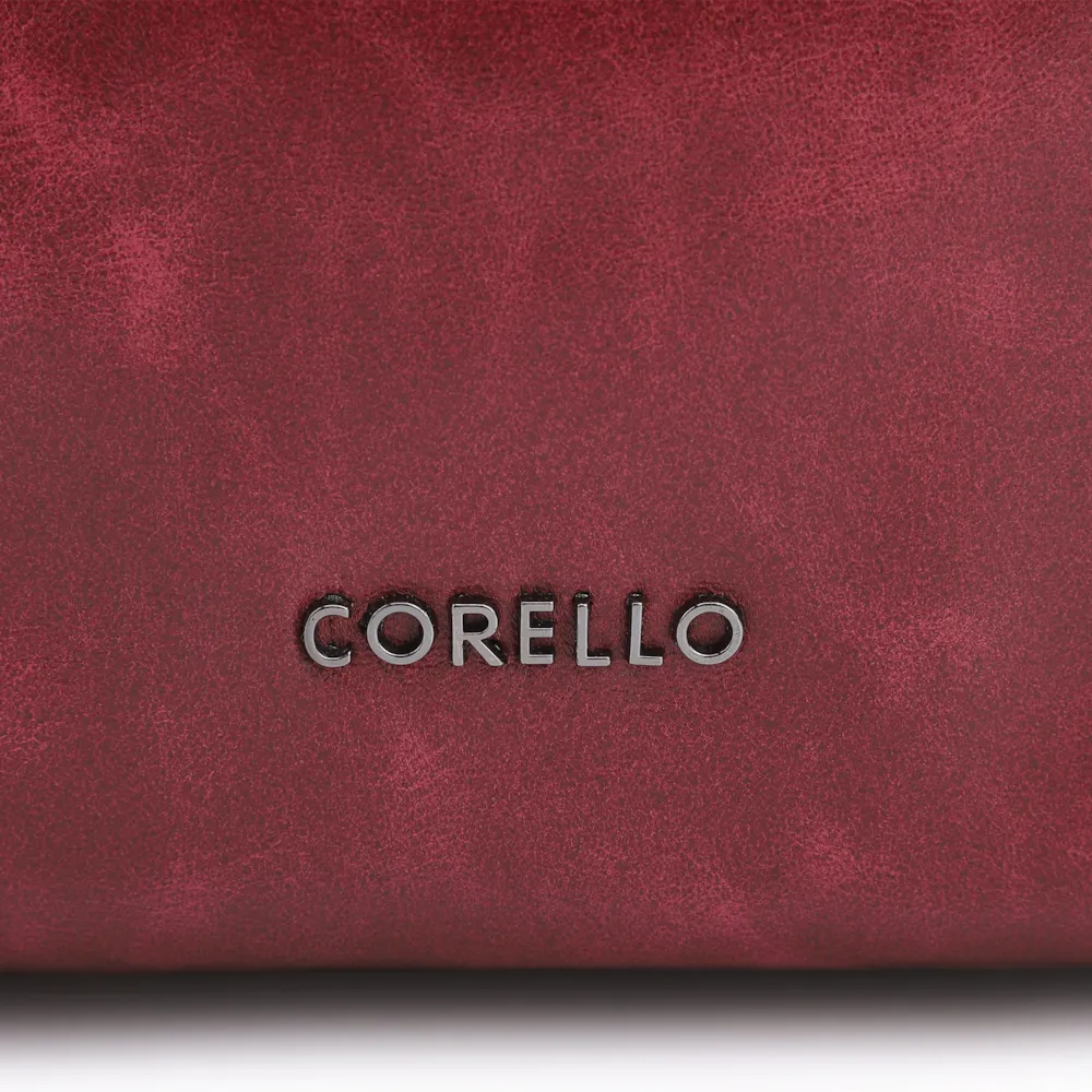 Bolsa Hobo Fivela Couro Estonado Vermelho - imagem 7