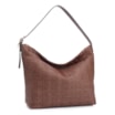 Bolsa Hobo Fivela Couro Marrom/Alt Tramado Marrom - imagem 3