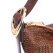 Bolsa Hobo Fivela Couro Marrom/Alt Tramado Marrom - imagem 6
