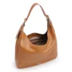 Bolsa Hobo Fivelas Couro Antique Marrom Claro Fivelas - imagem 4