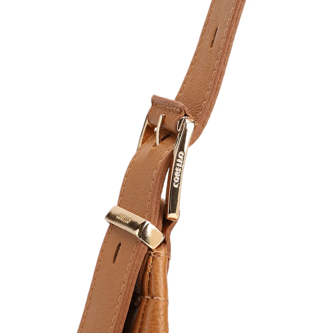 Bolsa Hobo Fivelas Couro Antique Marrom Claro Fivelas - foto 5
