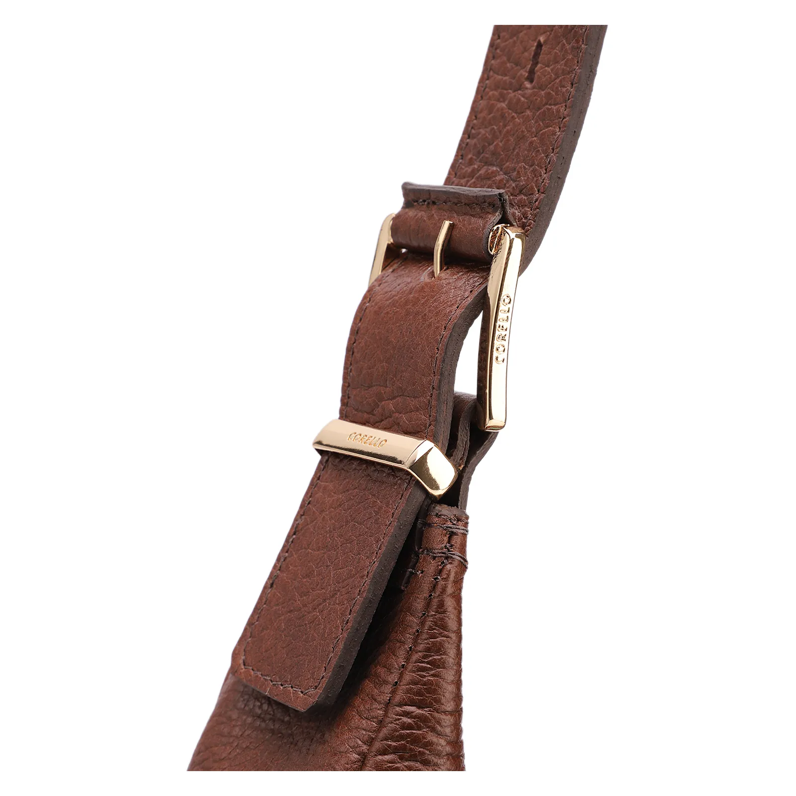 Bolsa Hobo Fivelas Couro Antique Marrom Fivelas