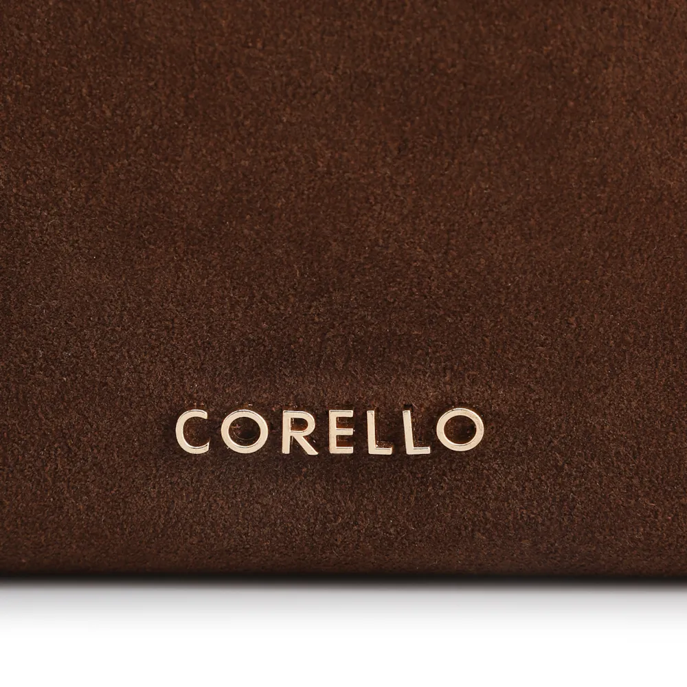 Bolsa Hobo Fivelas Couro Camurça Marrom - imagem 6