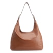 Bolsa Hobo Fivelas Couro Camurça Marrom Claro - imagem 4