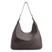 Bolsa Hobo Fivelas Couro Camurça Marrom Escuro - imagem 4