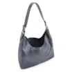 Bolsa Hobo Fivelas Couro Estonado Azul - imagem 4