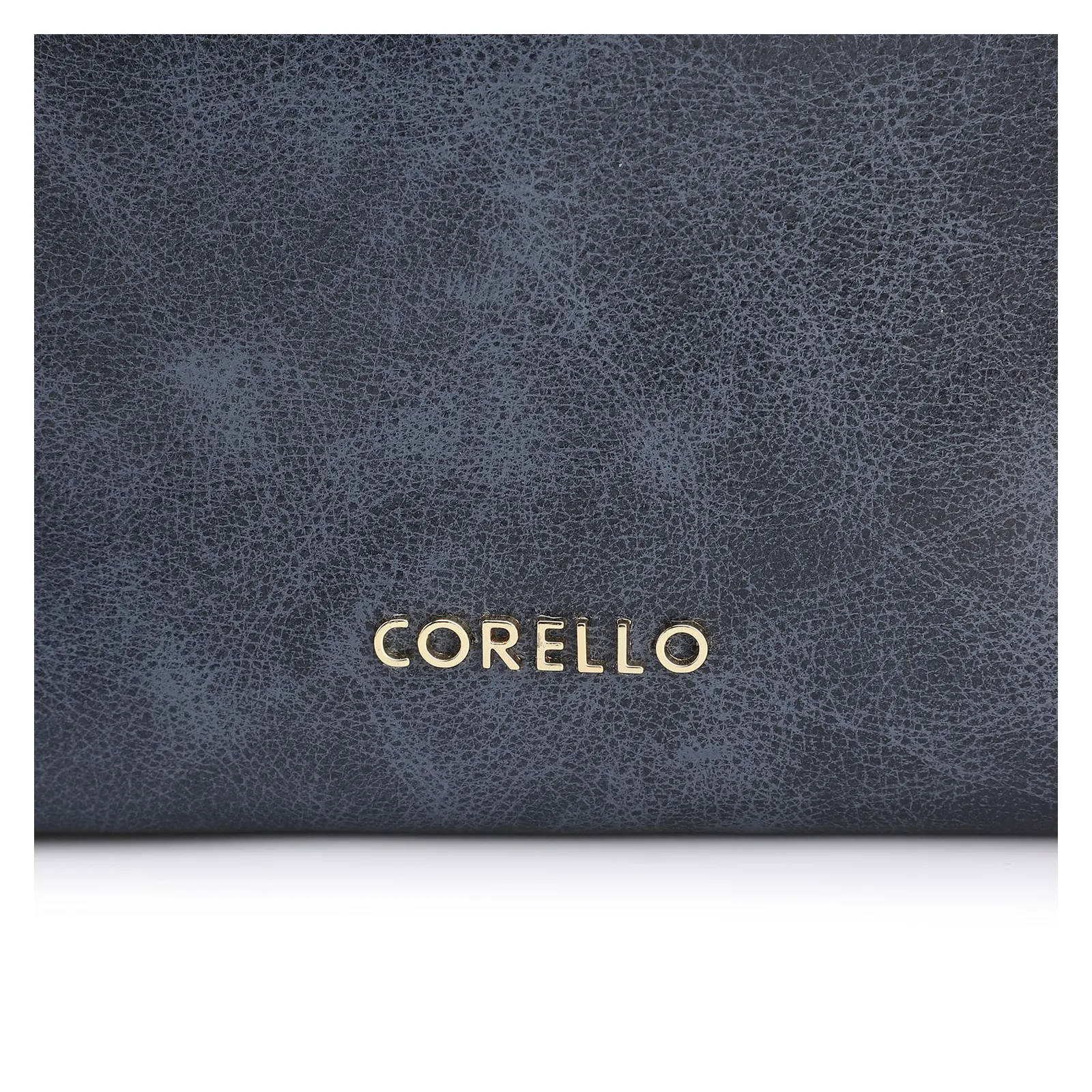 Bolsa Hobo Fivelas Couro Estonado Azul