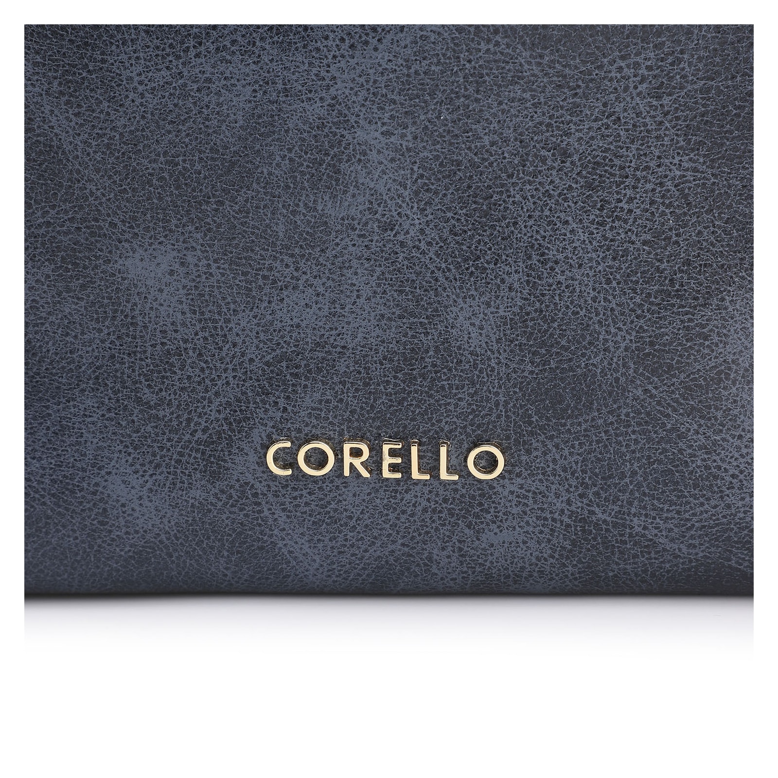 Bolsa Hobo Fivelas Couro Estonado Azul