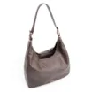 Bolsa Hobo Fivelas Couro Estonado Marrom - imagem 4