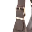 Bolsa Hobo Fivelas Couro Estonado Marrom - imagem 5