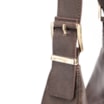 Bolsa Hobo Fivelas Couro Estonado Marrom - imagem 5