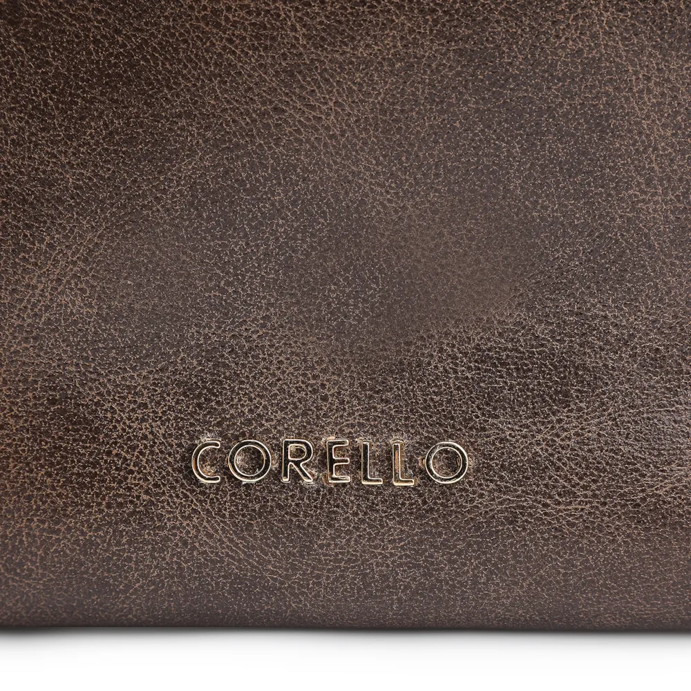 Bolsa Hobo Fivelas Couro Estonado Marrom - imagem 6