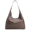Bolsa Hobo Fivelas Couro Estonado Marrom - imagem 3