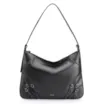Bolsa Hobo Fivelas Couro Preto - imagem 1