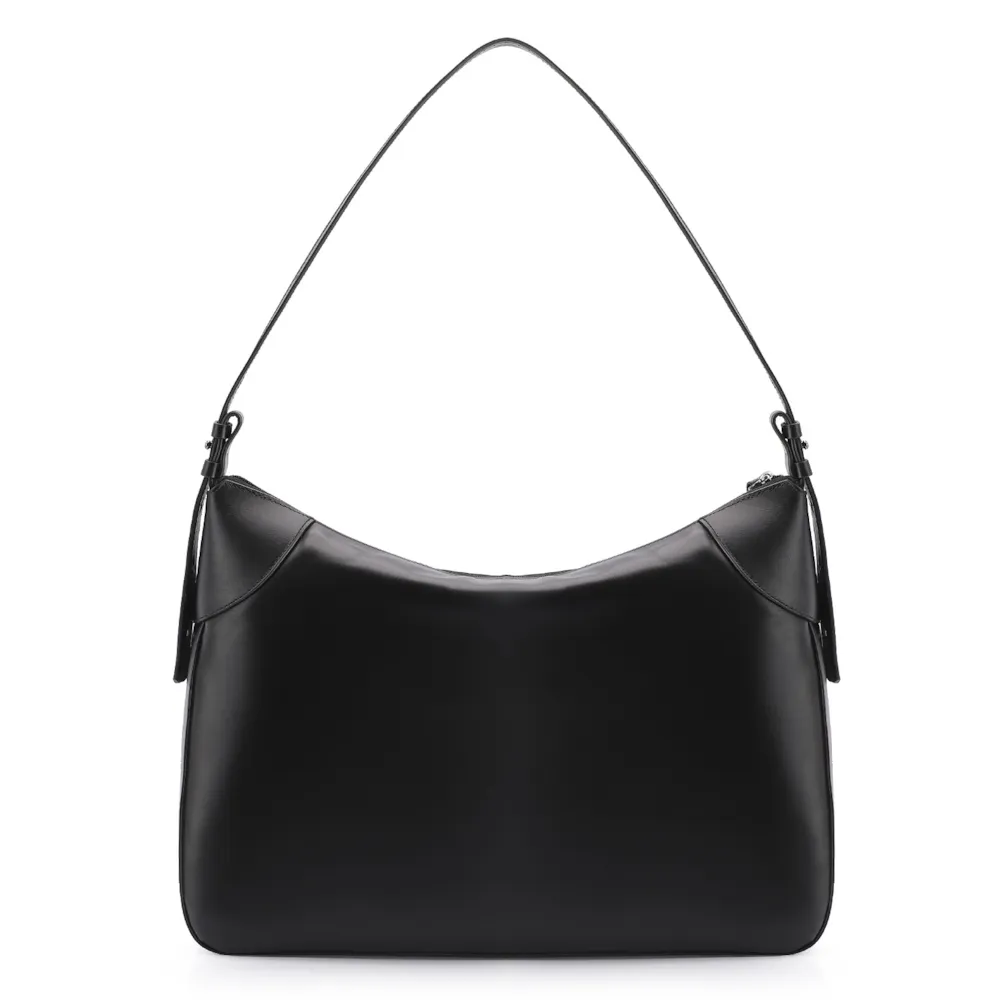 Bolsa Hobo Fivelas Couro Preto - imagem 4