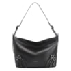 Bolsa Hobo Fivelas Couro Preto - imagem 1