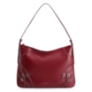 Bolsa Hobo Fivelas Couro Vermelho Cereja - imagem 1