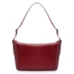 Bolsa Hobo Fivelas Couro Vermelho Cereja - imagem 3