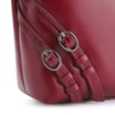 Bolsa Hobo Fivelas Couro Vermelho Cereja - imagem 5