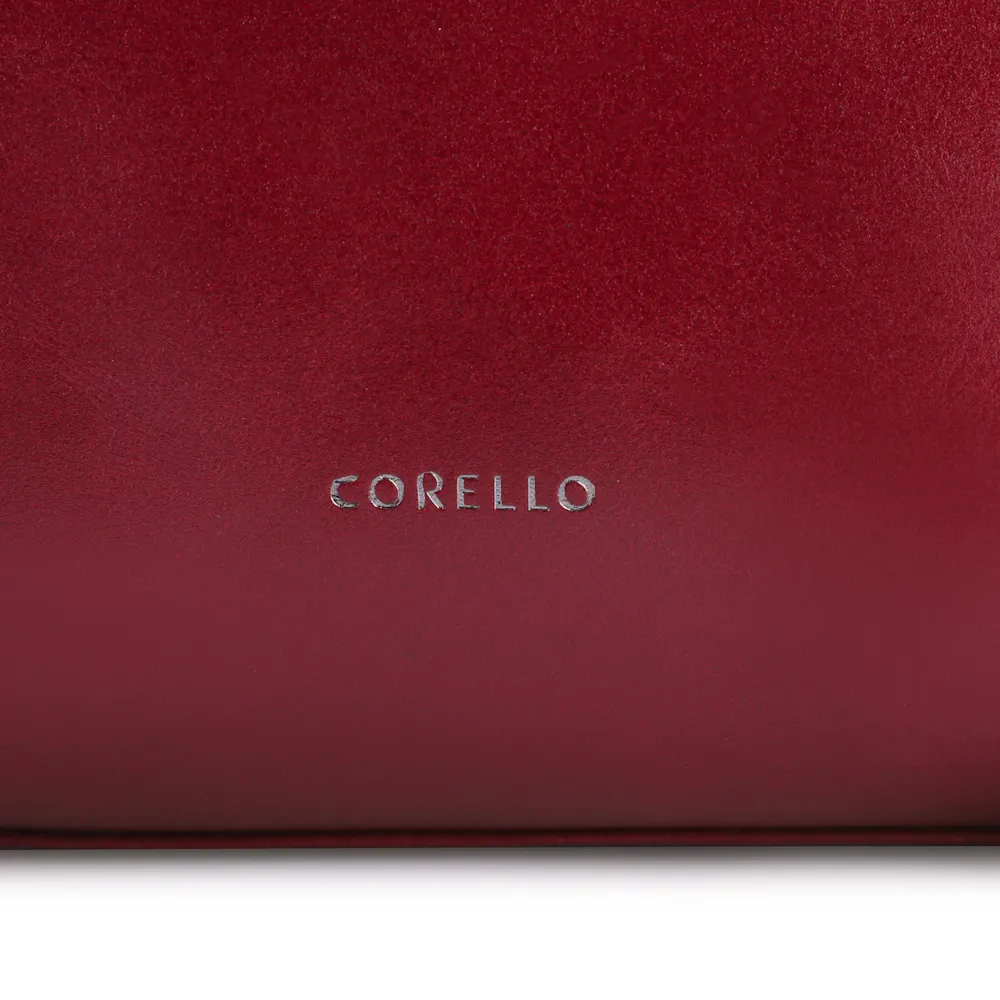 Bolsa Hobo Fivelas Couro Vermelho Cereja - imagem 6