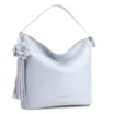 Bolsa Hobo Flor Couro Azul - imagem 2