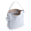 Bolsa Hobo Flor Couro Azul - imagem 4