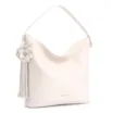 Bolsa Hobo Flor Couro Off White - imagem 3