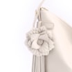 Bolsa Hobo Flor Couro Off White - imagem 8