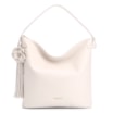 Bolsa Hobo Flor Couro Off White - imagem 1