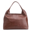 Bolsa Hobo Grande Couro Antique Marrom Pingente Medalha - imagem 4